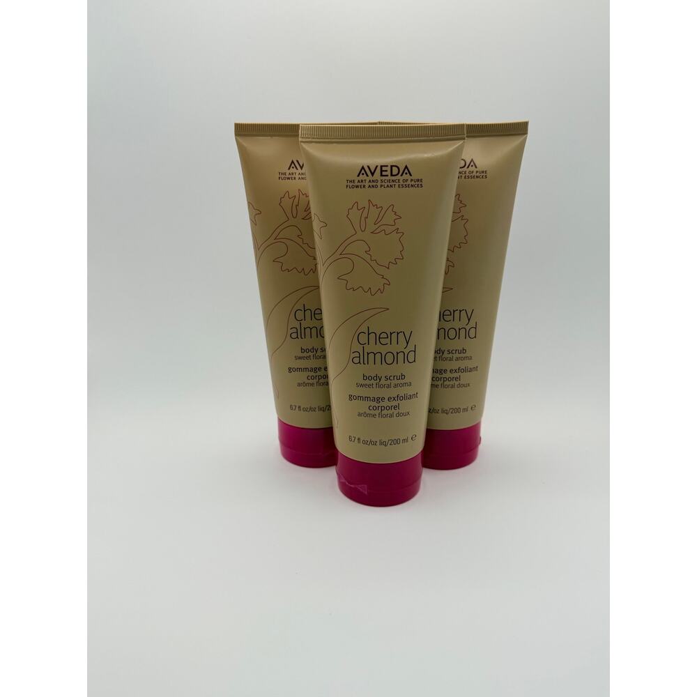 Aveda Cherry Almond body scrub 6.7 oz Authentic NEW 3 pack